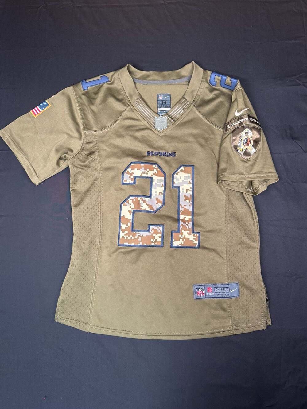 Nike Salute To Service Washington Redskins #21 Taylor Olive Jersey